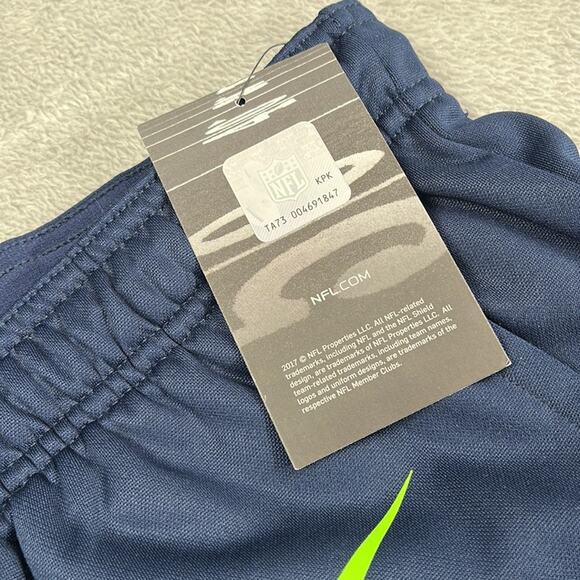 NEW Nike L Seahawks Dri Fit NFL Blue Straight Leg Relaxed Sweatpants Pockets - Picture 5 of 16